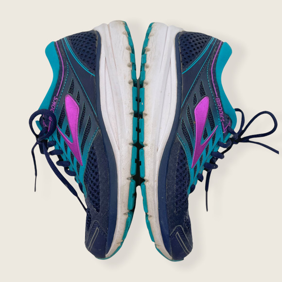 Brooks Addiction 13 Lace Up Running Athletic Sneakers Blue Purple 6 - Picture 6 of 8